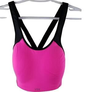 Victoria Secret Athletic Active Wear Sport Bra Pink Black 34DD